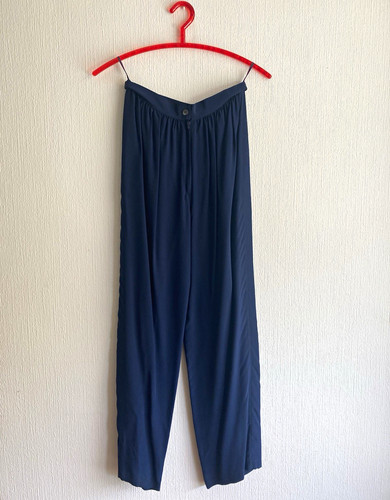 Dunkelblaue seiden hose - seiden-hose, im