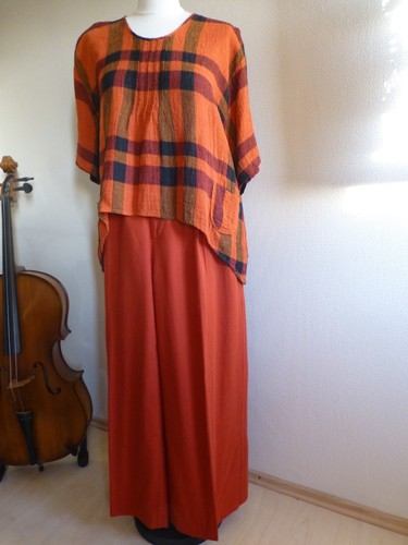 Hopsack leinen bluse - hopsack, gr.