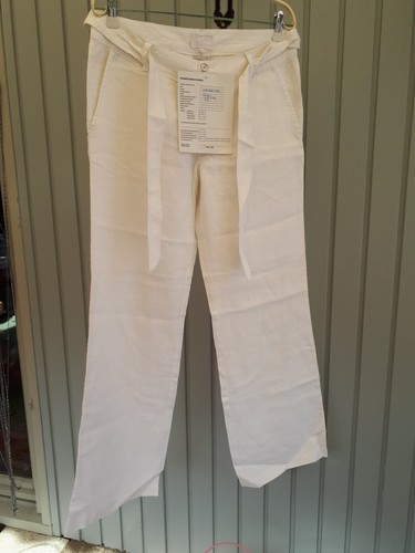 Leinenhose weiß 36 - weiß,