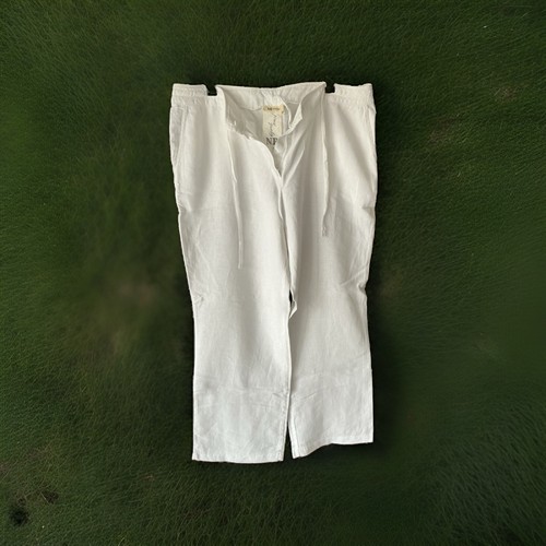 Damen leinenhose weiß - leinenhose,